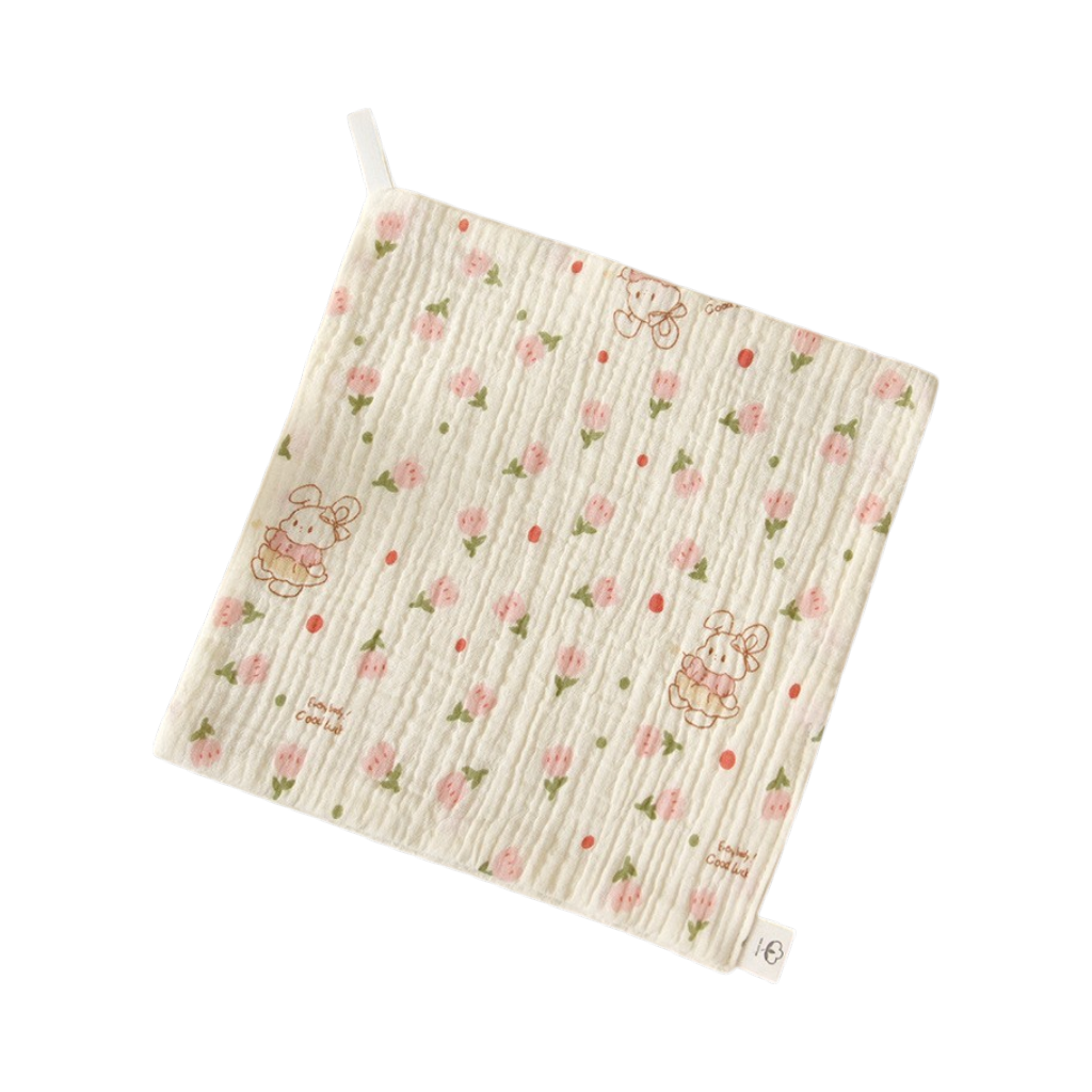 Tulip Bunny Cotton Gauze Baby Washcloth