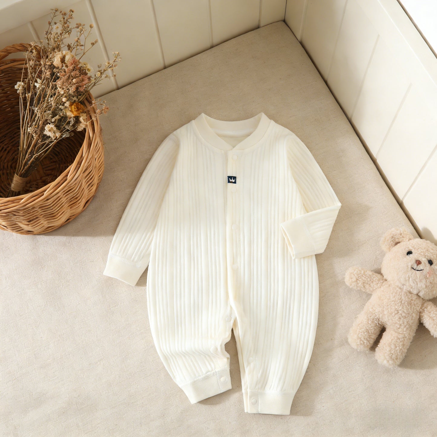 Black and White Crown Baby Bodysuit