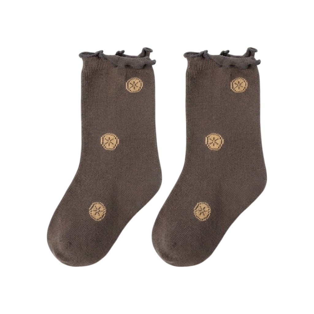 Brown Lemon Baby Socks
