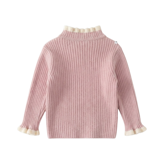 Pink Bow Knit Baby Sweater