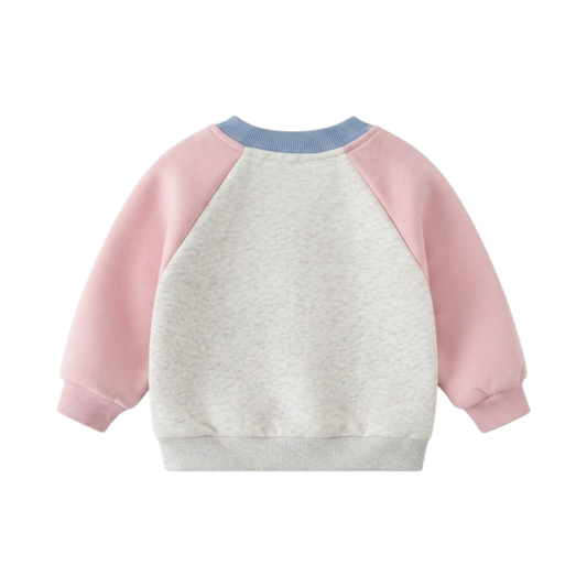 Pink Elephant Patch Baby Sweatshirt