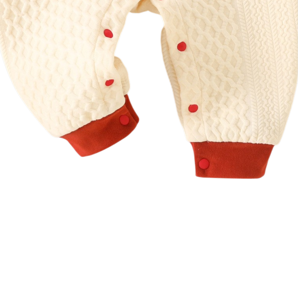 Red Apple Quilted Baby Romper