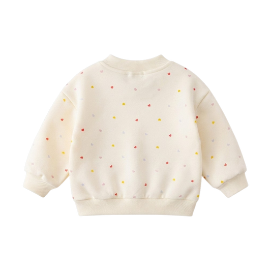 Apricot Puppy Embroidered Baby Sweatshirt