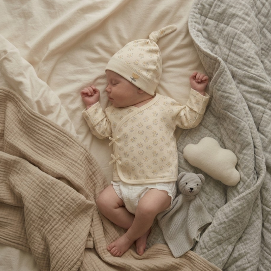 Sunflower Newborn Half-Back Bodysuit Set