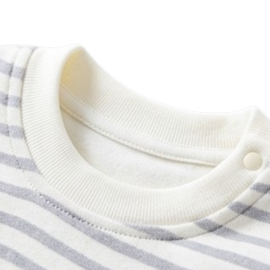 Classic Blue Stripe Baby Bodysuit styled product image