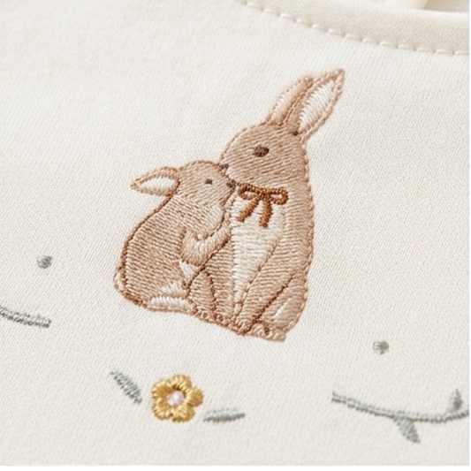 Forest Bunny Baby Bib styled product image, view 2