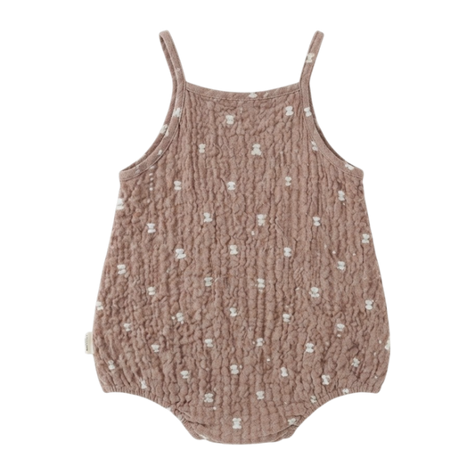 Cocoa Tiny-Floral Textured Sleeveless Baby Outfit