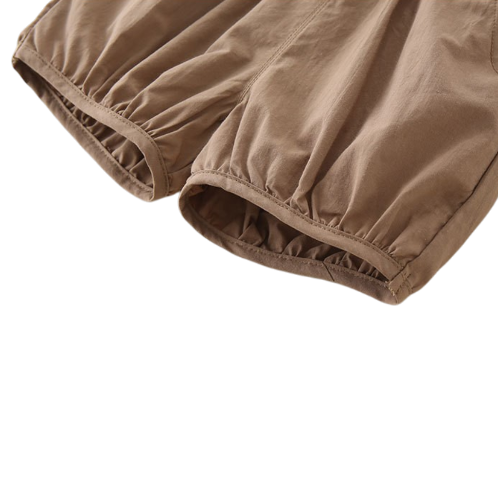 Brown Elephant Tank Top and Shorts Baby Set