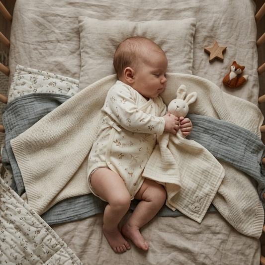 Leaf Sleeping Bear Baby Bodysuit