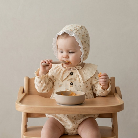 Warm Yellow Floral Baby Bodysuit Set