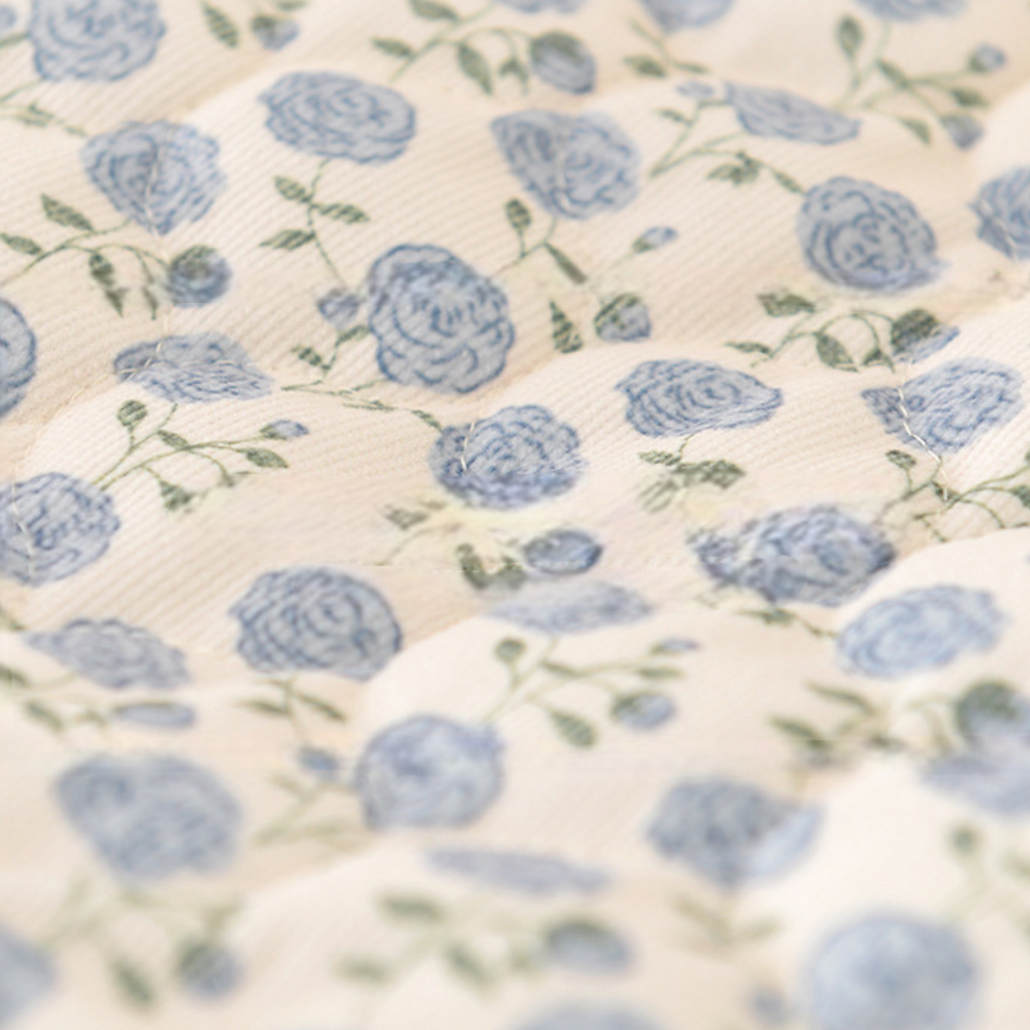 French Blue Rose Winter Baby Romper