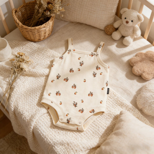 Pear Sleeveless Baby Bodysuit