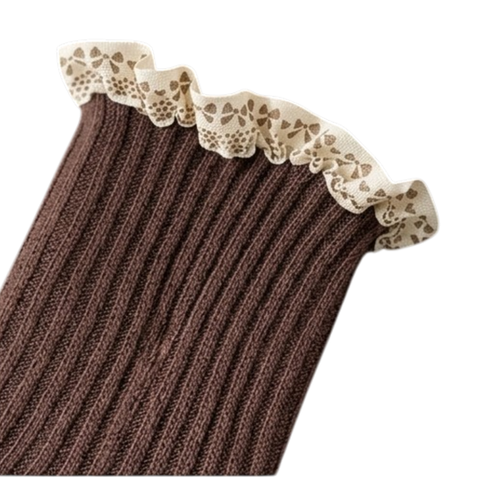 Coffee Ruffle Baby Socks product image