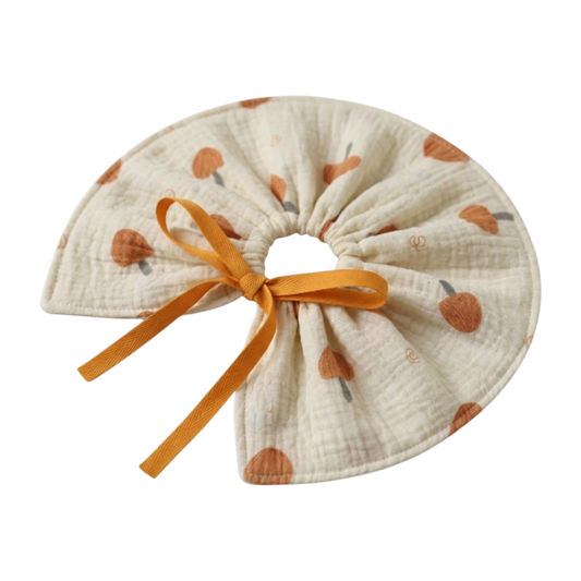 Tangerine Drawstring Baby Bib product image view 2