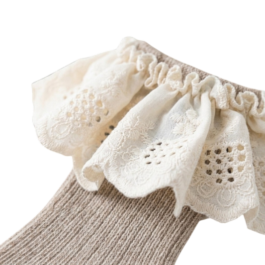 Khaki Lace Baby Socks product image