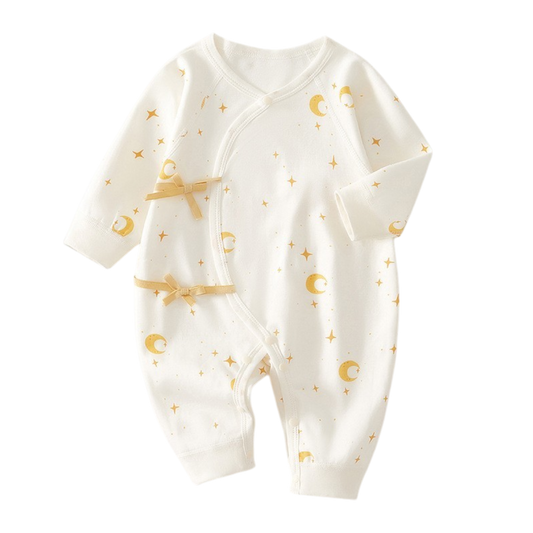 Star and Moon Baby Bodysuit for washing baby clothes in summer