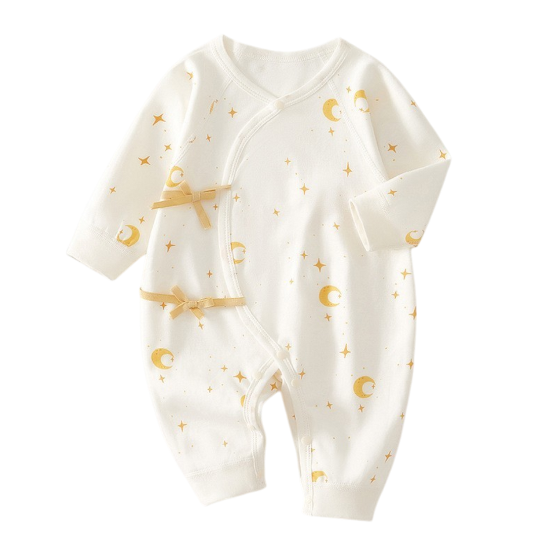 Star and Moon Baby Bodysuit for a small baby wardrobe clothing guide
