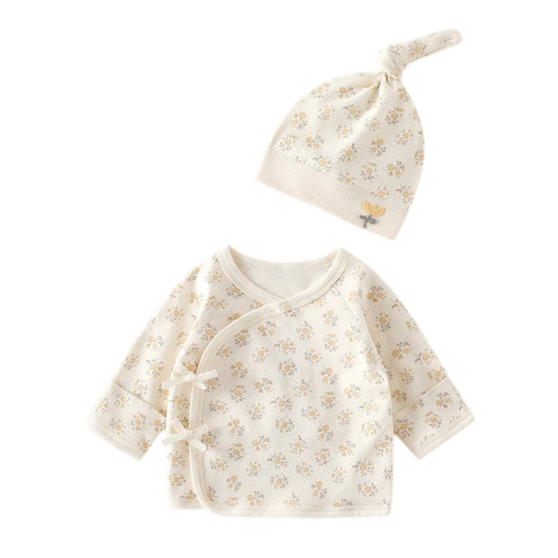 Sunflower Newborn Half-Back Bodysuit Set for newborn clothing essentials in Canada