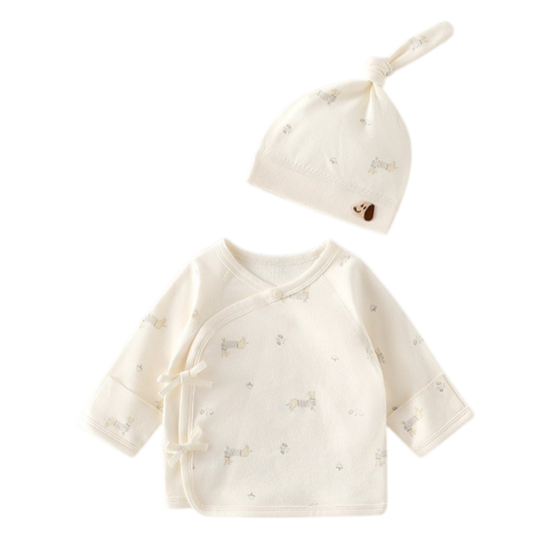 Puppy Newborn Half-Back Bodysuit Set for first-month newborn clothing needs