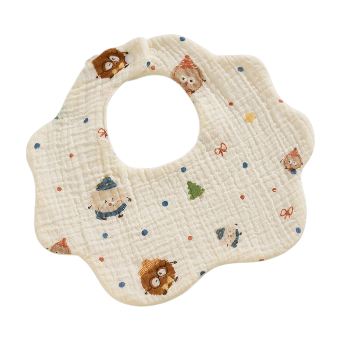 Little Bear Party Bib for spit up and blowout-friendly baby clothing
