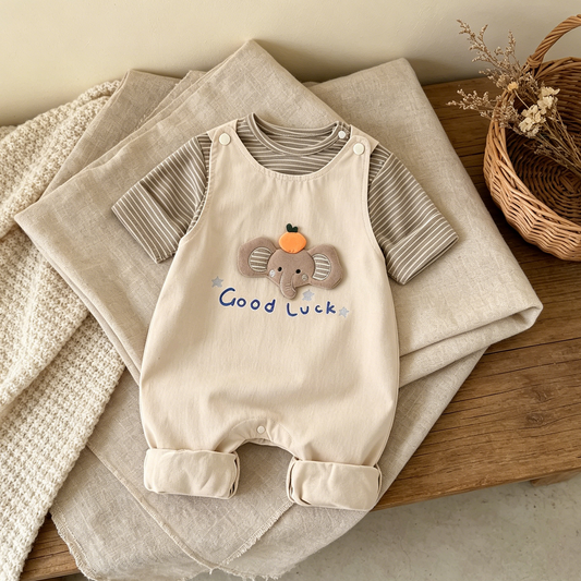 Striped Elephant Baby Set