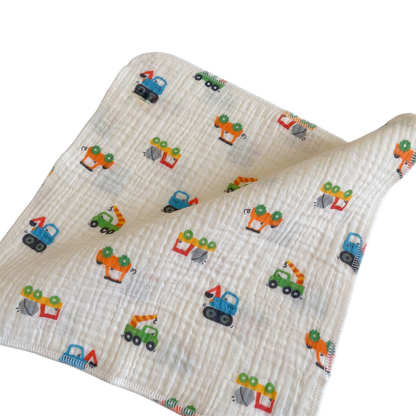 Construction Vehicle Baby Washcloth