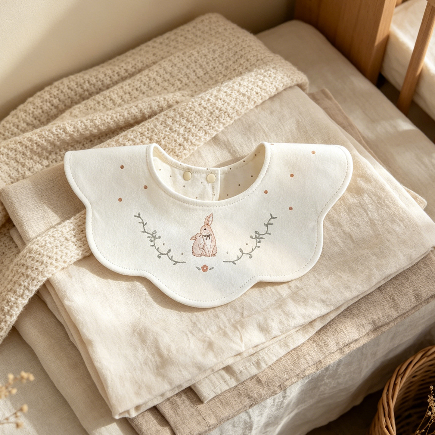 Forest Bunny Baby Bib