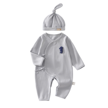 Blue Seahorse Long Sleeve Baby Bodysuit Set