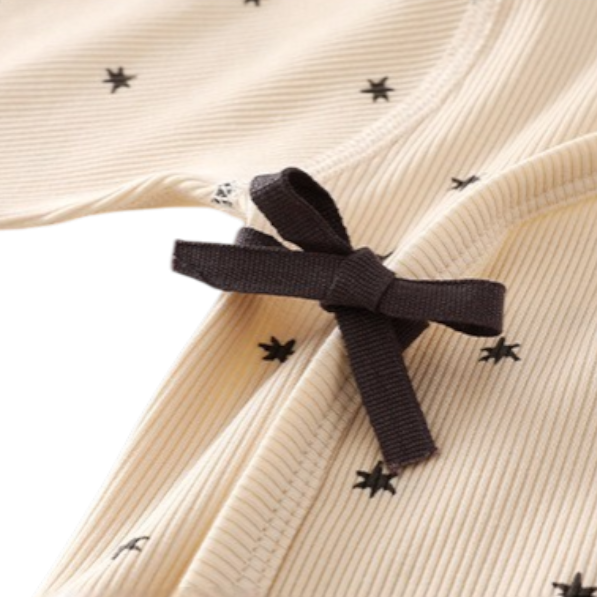 Apricot Black Star Baby Bodysuit