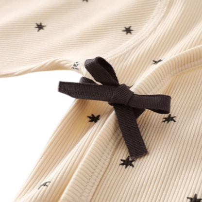 Apricot Black Star Baby Bodysuit