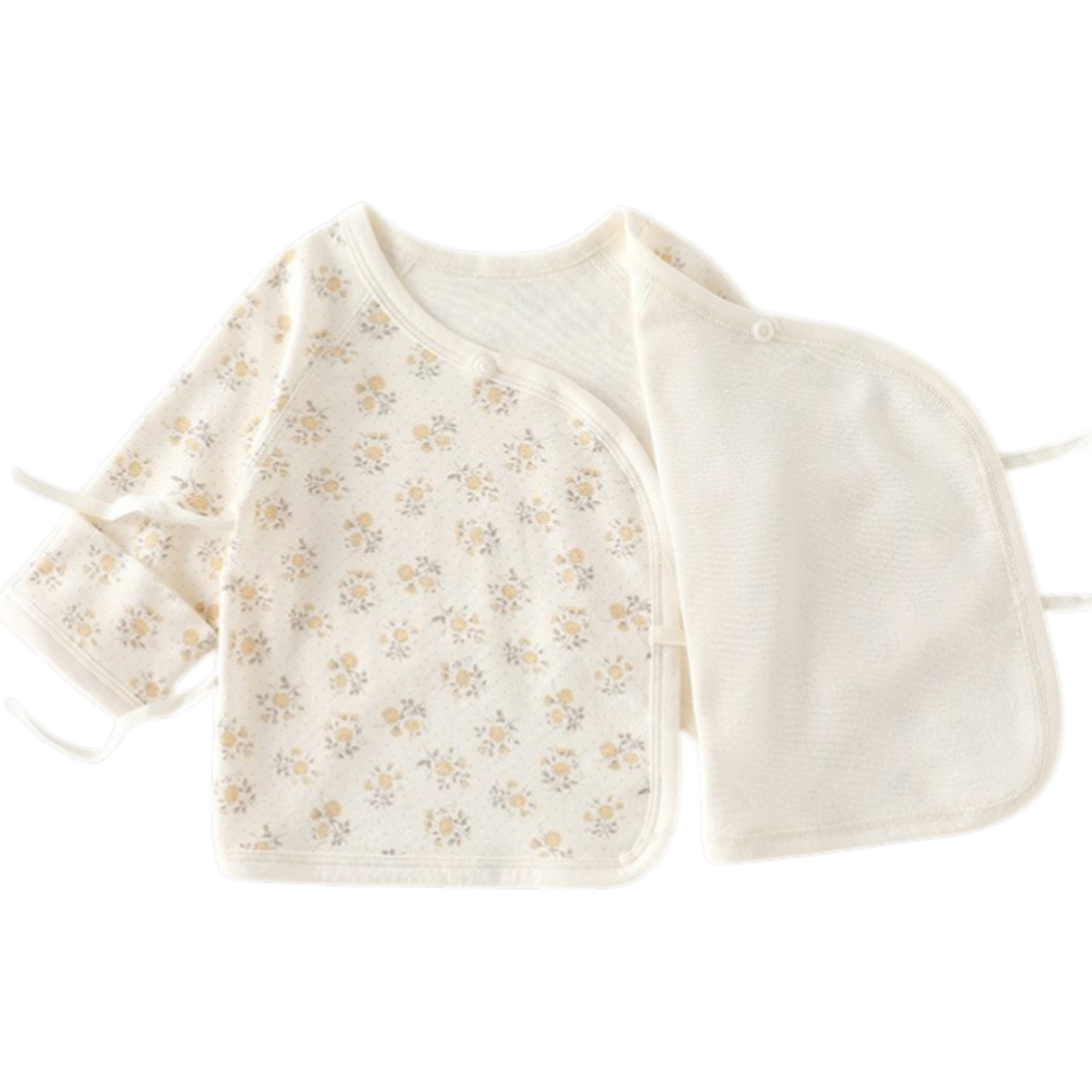 Sunflower Newborn Half-Back Bodysuit on a white background