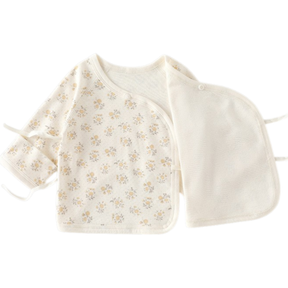 Sunflower Newborn Half-Back Bodysuit on a white background