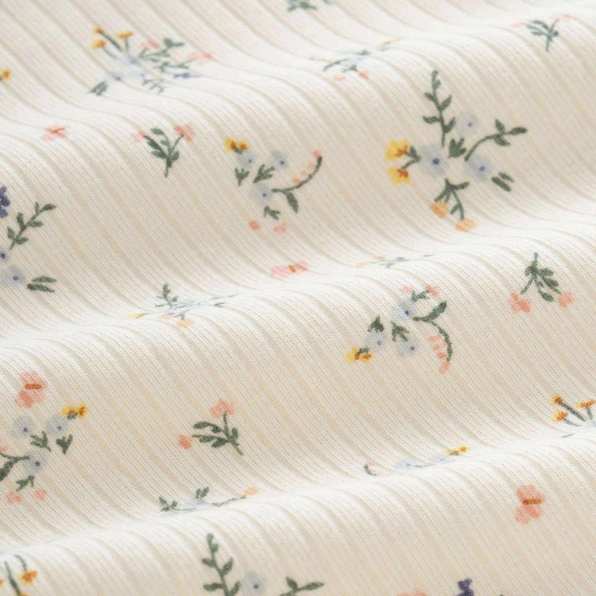 Little Blue Flower Baby Bodysuit Set