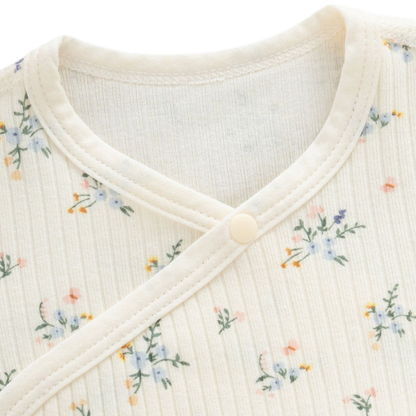 Little Blue Flower Baby Bodysuit Set