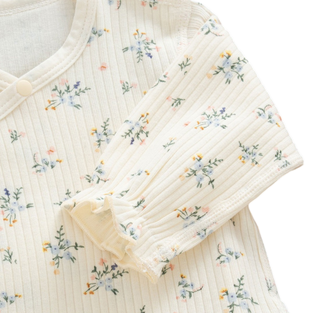 Little Blue Flower Baby Bodysuit Set