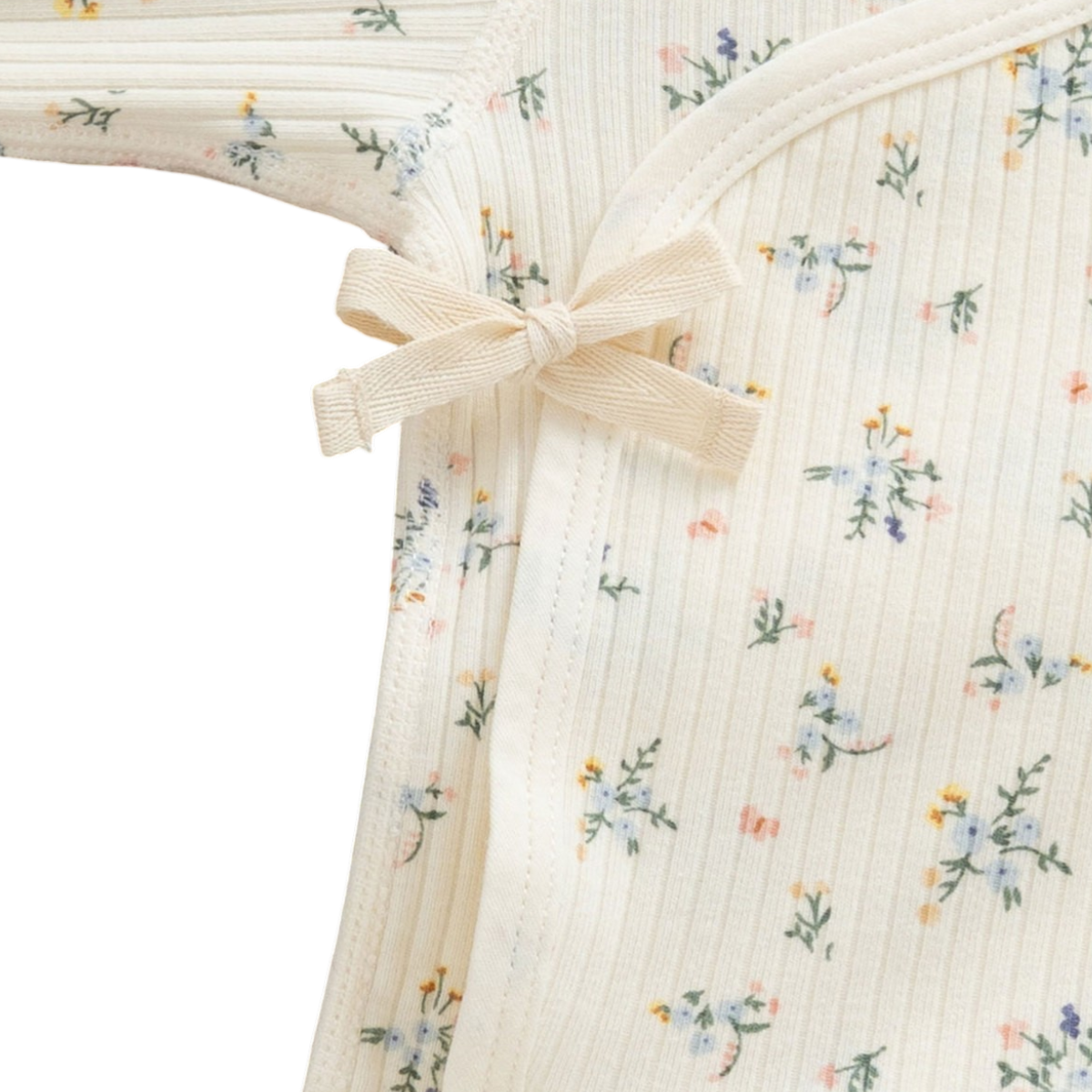 Little Blue Flower Baby Bodysuit Set