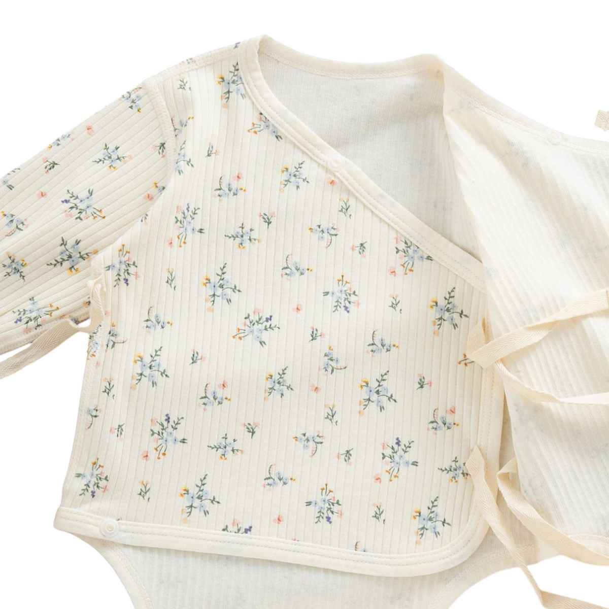 Little Blue Flower Baby Bodysuit Set