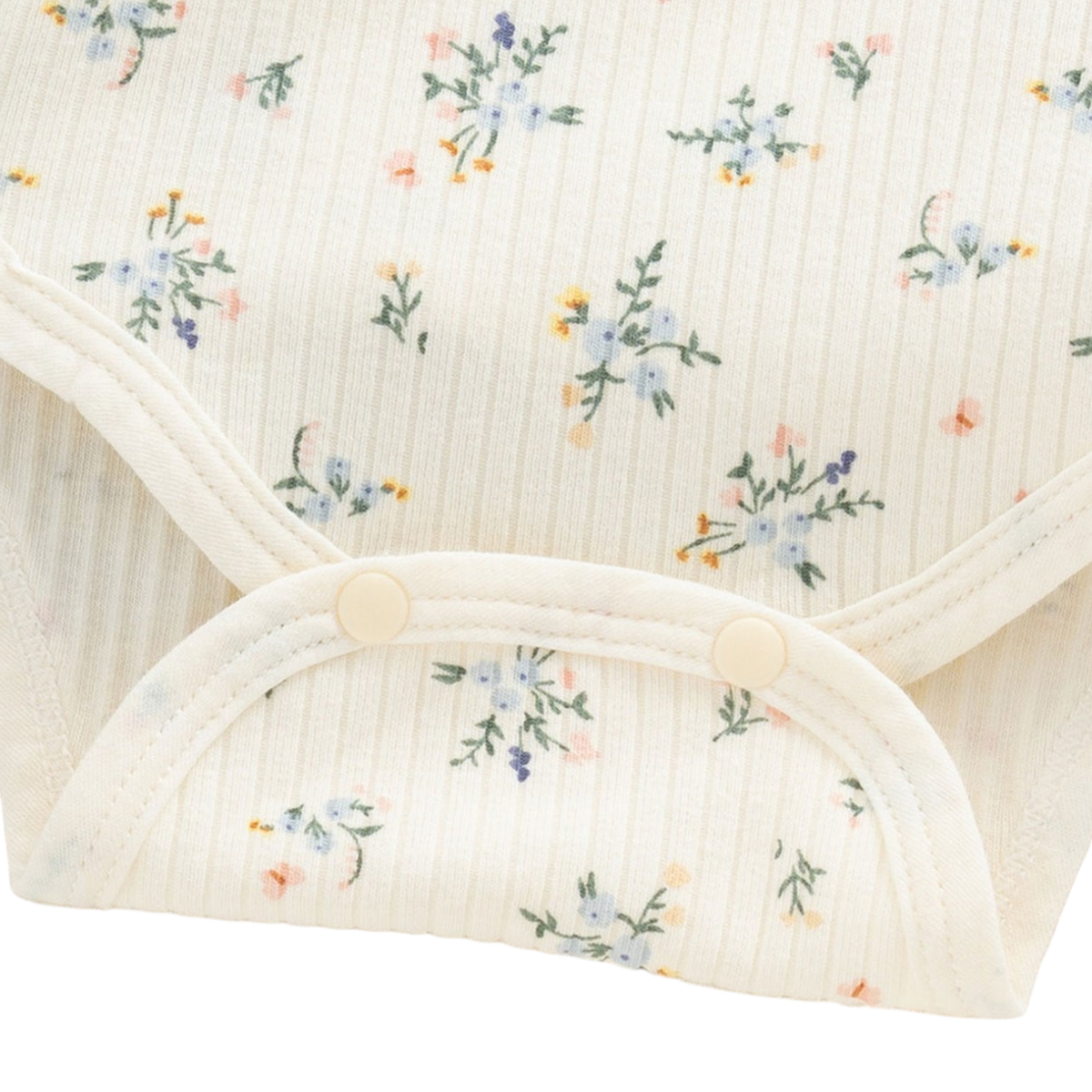 Little Blue Flower Baby Bodysuit Set