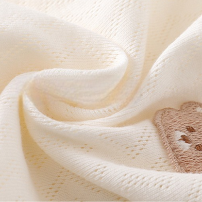 Bear Cream Sleeveless Baby Bodysuit