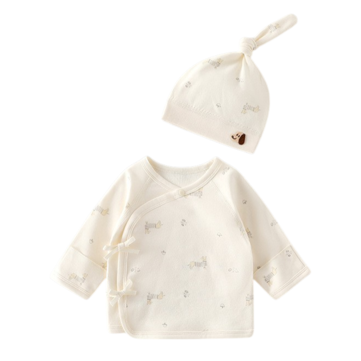 Puppy Newborn Half-Back Bodysuit Set