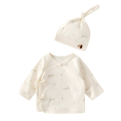 Puppy Newborn Half-Back Bodysuit Set