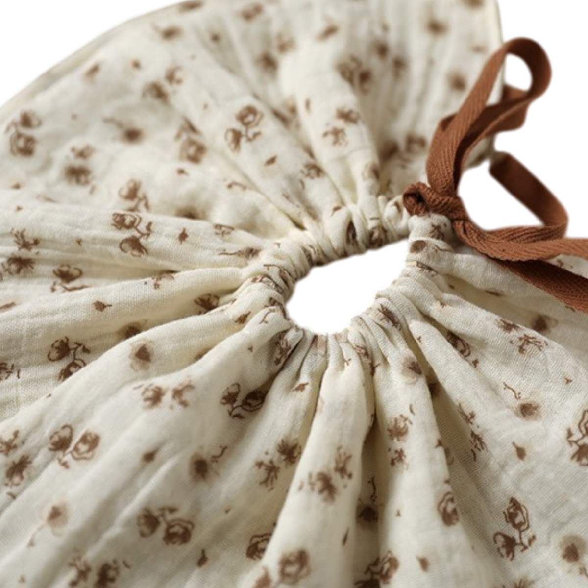 Vintage Rose Drawstring Baby Bib