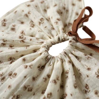 Vintage Rose Drawstring Baby Bib