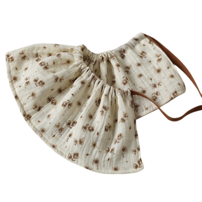 Vintage Rose Drawstring Baby Bib