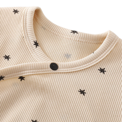 Apricot Black Star Baby Bodysuit