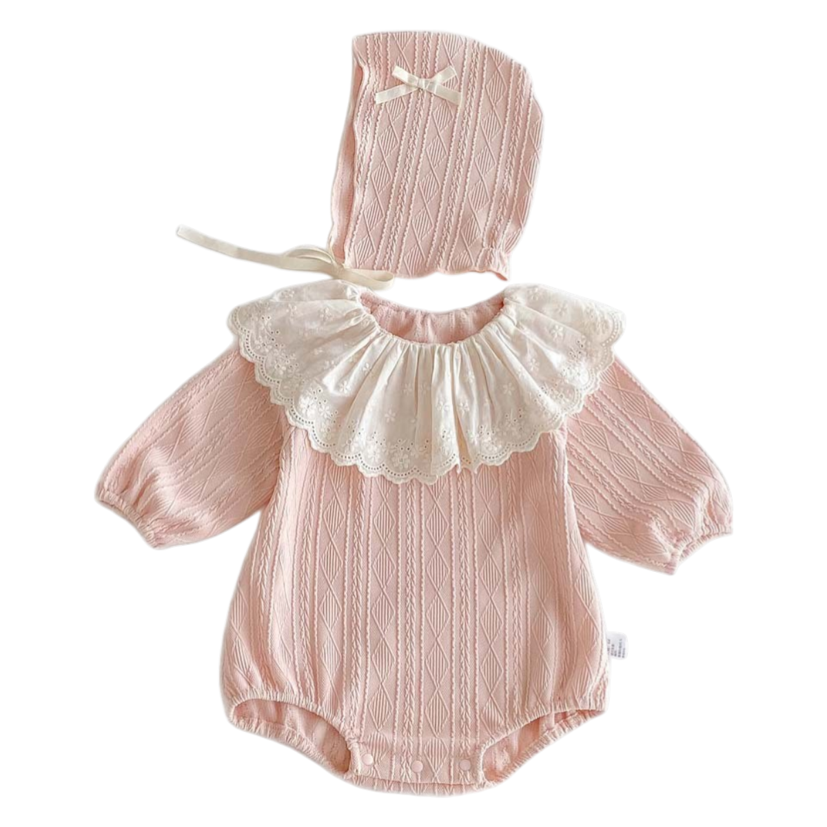 Pink Baby Bodysuit & Hat Set