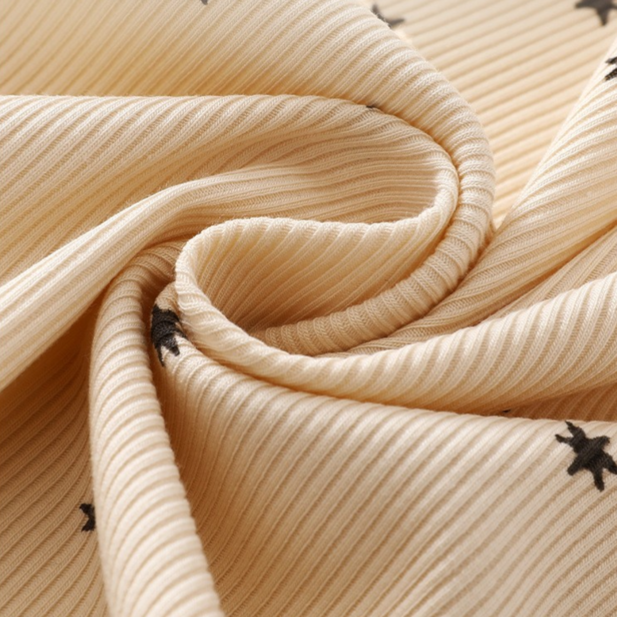 Apricot Black Star Baby Bodysuit