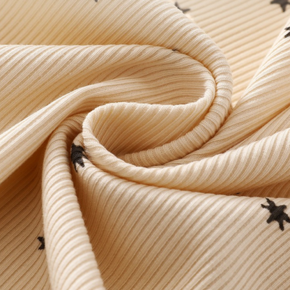 Apricot Black Star Baby Bodysuit