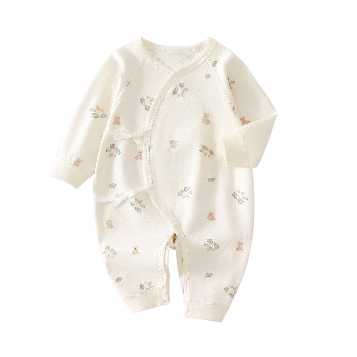 Pine Leaf Bear Baby Bodysuit