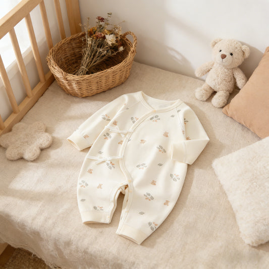 Pine Leaf Bear Baby Bodysuit